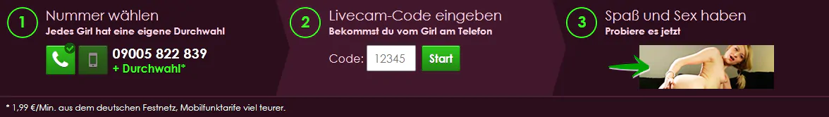 Wie funktioniert Telesex mit Livebild